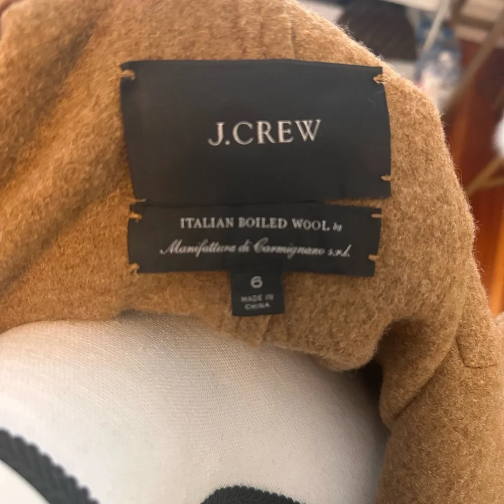 J. Crew Daphne topcoat in Italian boiled wool Women's Camel Coat - Picture 2 of 9